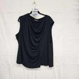Dana Buchman size 3X black sleeveless top